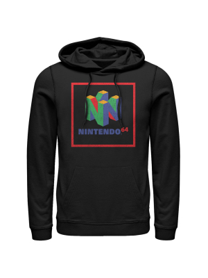 Men's Nintendo Classic N64 Logo Frame Pull Over Hoodie