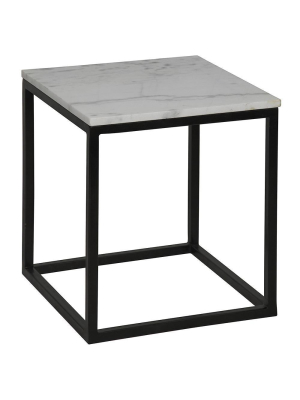 Noir Manning Small Side Table - Matte Black