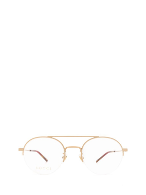 Gucci Eyewear Semi-rimless Round Framed Glasses