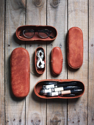 Oval Leather Case