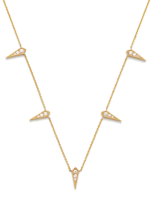 5-kite Yellow-gold Diamond Necklace