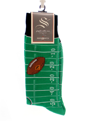 Novelty Socks Football Crew Game Field Socksmith - Socks