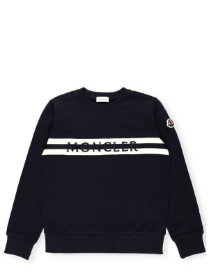 Moncler Enfant Logo Embroidered Sweatshirt