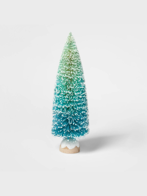 12in Large Blue Bottle Brush Christmas Tree Decorative Figurine - Wondershop™