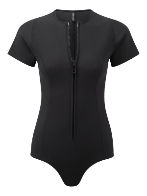 Farrah Black Neoprene Maillot