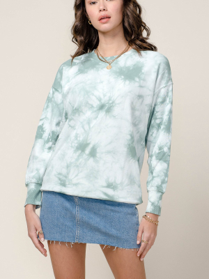 Constance Tie-dye French Terry Oversized Sweatshirt - Final Sale