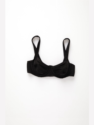 Signature Bra Cup Top - Black