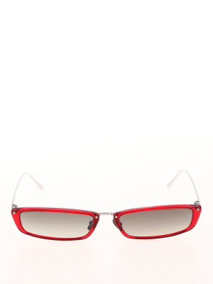 Linda Farrow Rectangular Frame Sunglasses