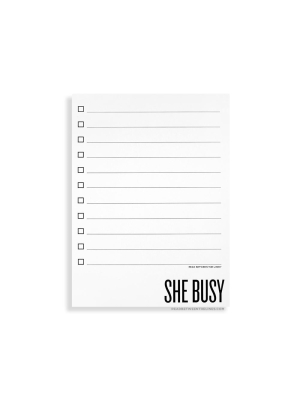 She Busy Notepad