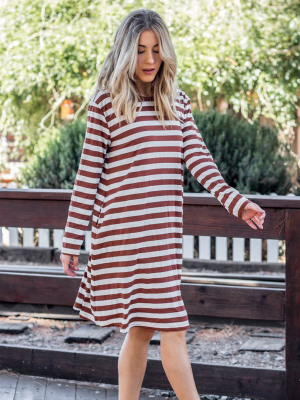 The Jamey Dress - White/brick