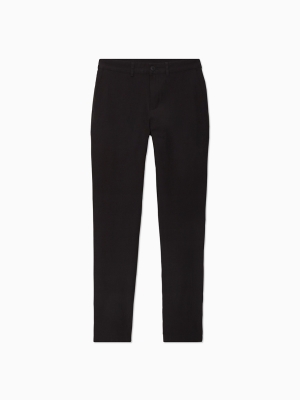 Solid 4-pocket Flat Front Pants