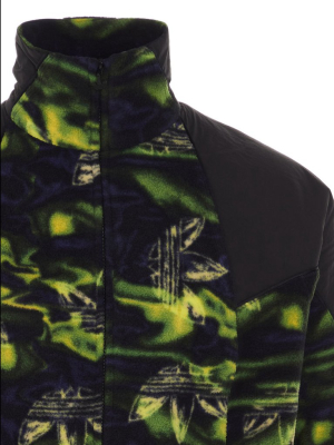 Adidas Originals Big Trefoil Printed Polar Fleece Track Jacket