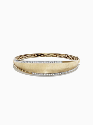 Effy D'oro 14k Yellow Gold Diamond Bangle, 0.77 Tcw