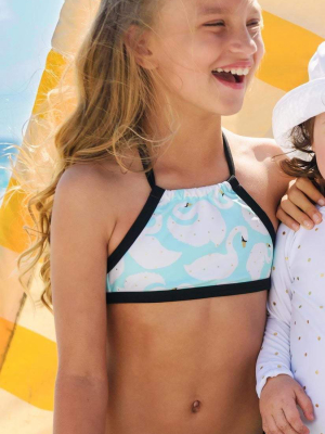 Snapperrock Girl's Swan Halter Bikini Set G15051