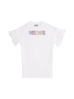 Moschino Kids Logo Embellished T-shirt Dress