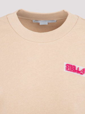 Stella Mccartney Logo Patch Crewneck Sweatshirt