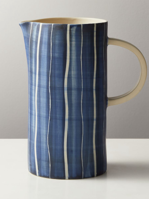 Shibori Ceramic Pitcher