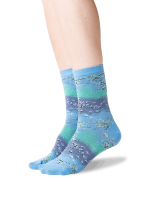 Womens Monet's Water Lilies Socks