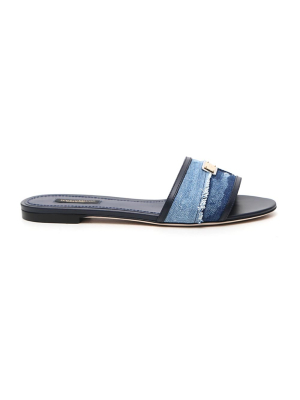 Dolce & Gabbana Denim Flat Sandals