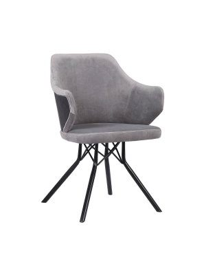 Darcie Contemporary Dining Chair Black/gray - Armen Living