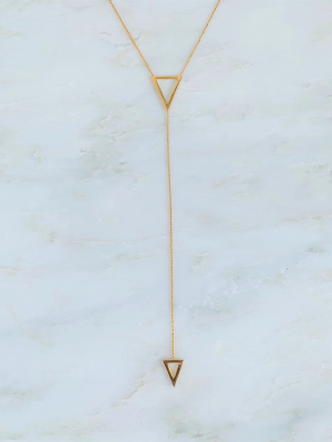 Its Goin Down Lariat Necklace, Gold