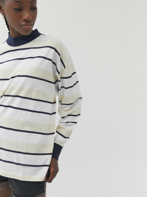 Uo Carnaby Striped Crew Neck Top