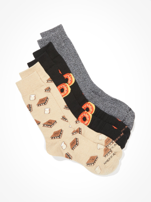 Aeo Food Crew Socks 3-pack