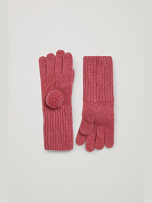 Pom Pom Cashmere Gloves