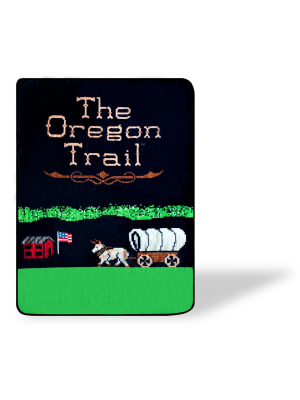 Just Funky The Oregon Trail Video Game Large Fleece Throw Blanket | 60 X 45 Inches