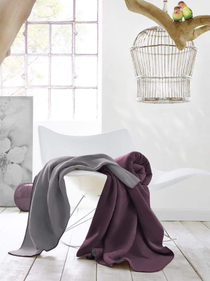 Duo Cotton Throw 150x200cm In Plum