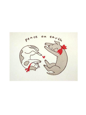 Peace Cat & Dog Card