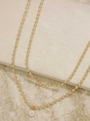 Simply Hepburn Ball Chain 18k Gold Plated Necklace Set