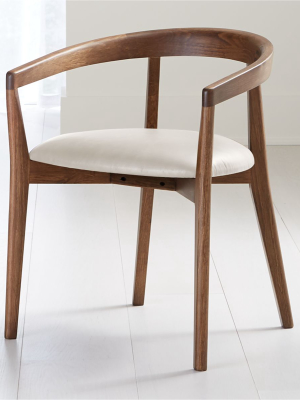 Cullen Shiitake Sand Round Back Dining Chair