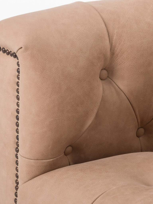 Maxx Leather Swivel Chair, Palermo Nude