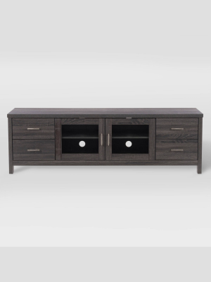 Hollywood Tv Cabinet With Doors For Tv's Up To 80" Dark Gray - Corliving