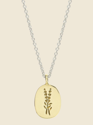 Lavender Necklace - Brass