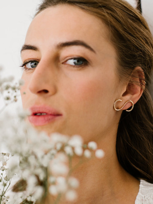 Singular Pink Sapphire Signature Earring