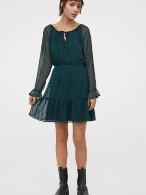 Plumeti Chiffon Dress