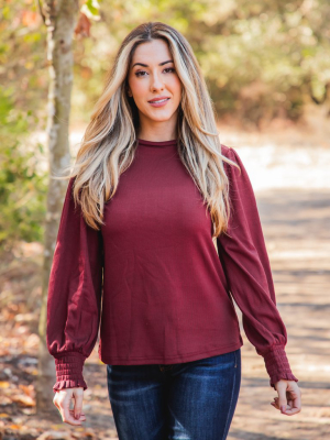 Kayla Top - Burgundy