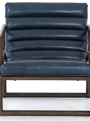 Fitz Leather Chair, Dakota Sapphire