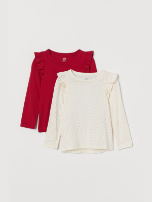 2-pack Ruffle-trimmed Tops