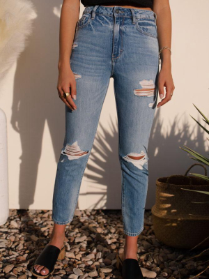 Distressed Straight-leg Jeans - Final Sale