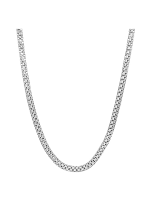 Tiara Sterling Silver Popcorn Link Chain Necklace