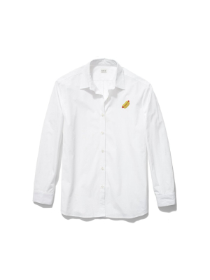 The Hutton Oversized Shirt - White - Monogram