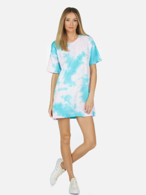 Burman Le Pink Turq T-shirt Dress