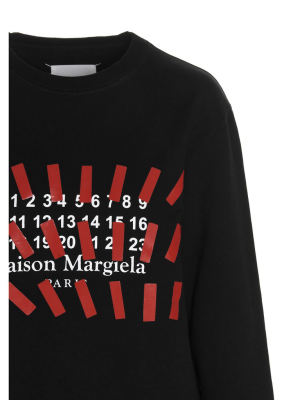 Maison Margiela Logo Print Crewneck Sweatshirt