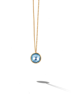 Marco Bicego® Jaipur Color Collection 18k Yellow Gold And Blue Topaz Pendant