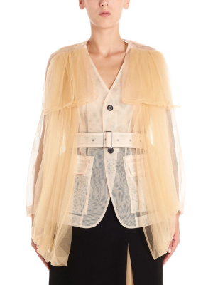 Noir Kei Ninomiya Tulle Layer Sheer Jacket