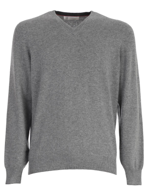 Brunello Cucinelli V-neck Knit Jumper