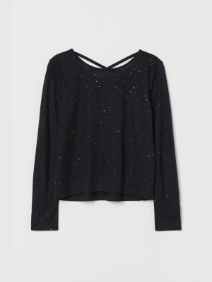 Glittery Jersey Top